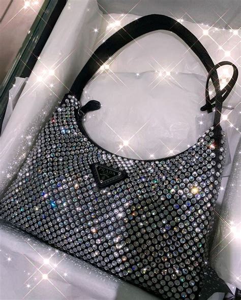 glitzer tasche prada